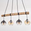 Koyoto lampa wisząca, kula świetlna, lampa wisząca kolory naturalne, czarny, 4-punktowe