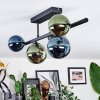 Chehalis lampa sufitowa, kula świetlna niebeieski, zielony, miedziany, 5-punktowe