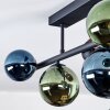Chehalis lampa sufitowa, kula świetlna niebeieski, zielony, miedziany, 5-punktowe