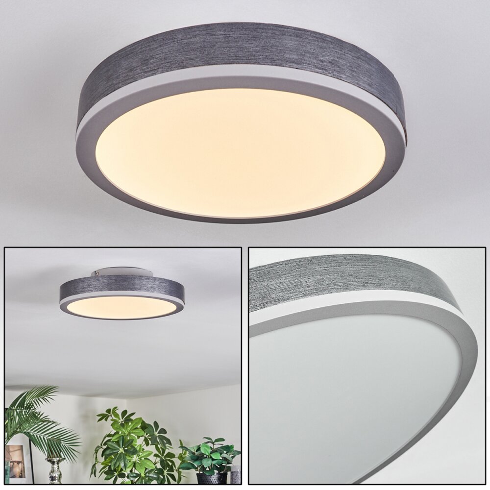 Salmi Lampa sufitowa, Panel LED Szary, Srebrny, 1-punktowy main product photo
