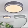 Salmi Lampa sufitowa, Panel LED Szary, Srebrny, 1-punktowy
