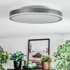 Salmi Lampa sufitowa, Panel LED Szary, Srebrny, 1-punktowy
