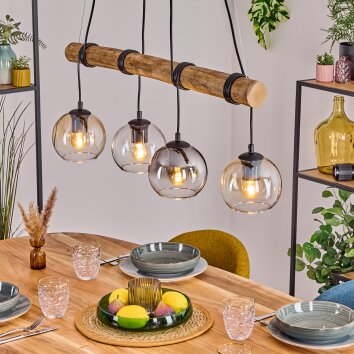 Koyoto Lampa wisząca, Kula świetlna, Lampa wisząca Ecru, Czarny, 4-punktowe Koyoto Lampa wisząca, Kula świetlna, Lampa wisząca Ecru, Czarny, 4-punktowe