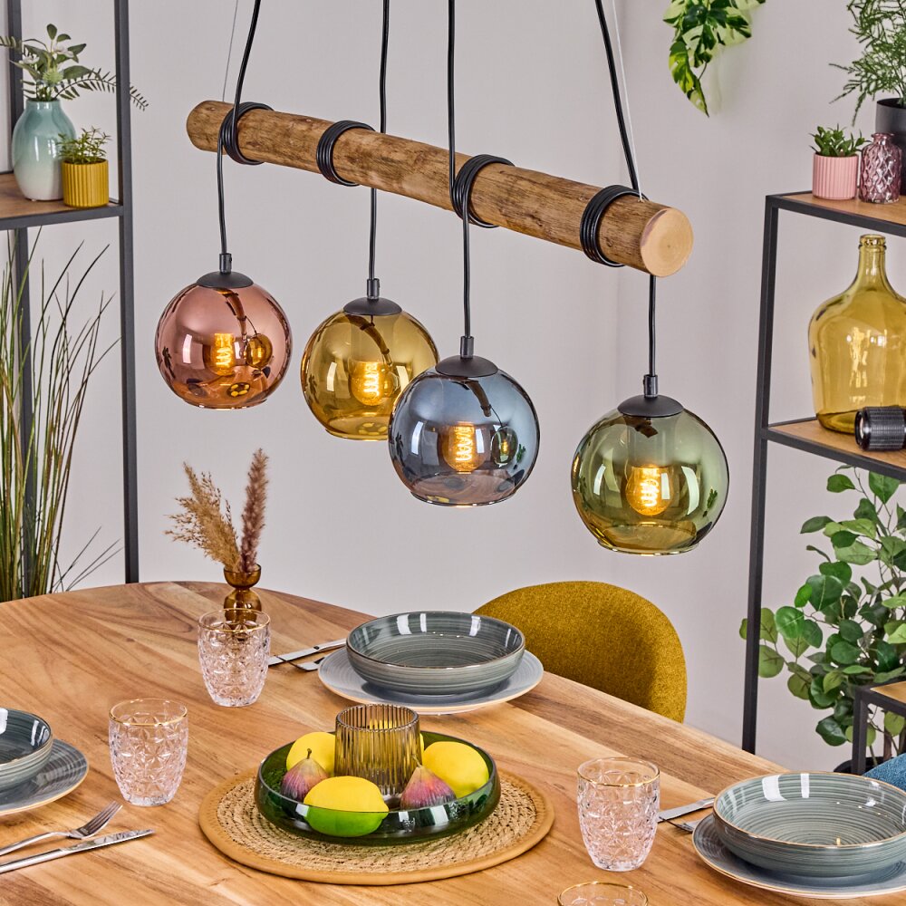 Koyoto Lampa wisząca, Kula świetlna, Lampa wisząca Ecru, Czarny, 4-punktowe main product photo