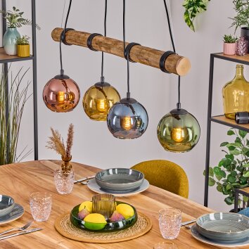Koyoto Lampa wisząca, Kula świetlna, Lampa wisząca Ecru, Czarny, 4-punktowe Koyoto Lampa wisząca, Kula świetlna, Lampa wisząca Ecru, Czarny, 4-punktowe