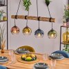 Koyoto Lampa wisząca, Kula świetlna, Lampa wisząca Ecru, Czarny, 4-punktowe