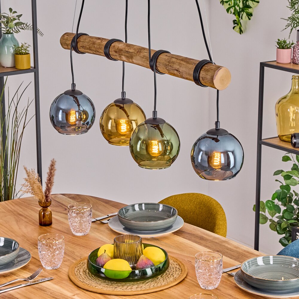 Koyoto Lampa wisząca, Kula świetlna, Lampa wisząca Ecru, Czarny, 4-punktowe main product photo