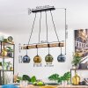 Koyoto Lampa wisząca, Kula świetlna, Lampa wisząca Ecru, Czarny, 4-punktowe