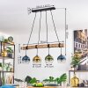 Koyoto lampa wisząca, kula świetlna, lampa wisząca kolory naturalne, czarny, 4-punktowe