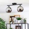 Koyoto lampa sufitowa, kula świetlna chrom, przydymiony, 2-punktowe