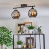 Koyoto lampa sufitowa, kula świetlna chrom, przydymiony, 2-punktowe