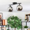 Koyoto lampa sufitowa, kula świetlna chrom, przydymiony, 2-punktowe