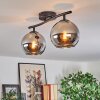 Koyoto lampa sufitowa, kula świetlna chrom, przydymiony, 2-punktowe
