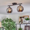 Koyoto lampa sufitowa, kula świetlna chrom, przydymiony, 2-punktowe