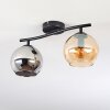 Koyoto lampa sufitowa, kula świetlna bursztynowy, przydymiony, 2-punktowe
