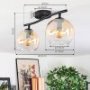 Koyoto lampa sufitowa, kula świetlna bursztynowy, przezroczysty, 2-punktowe