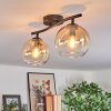 Koyoto lampa sufitowa, kula świetlna bursztynowy, przezroczysty, 2-punktowe