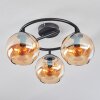 Koyoto lampa sufitowa, kula świetlna 37 cm bursztynowy, 3-punktowe