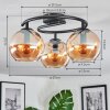 Koyoto Lampa sufitowa, Kula świetlna 37 cm W kolorze bursztynu, 3-punktowe