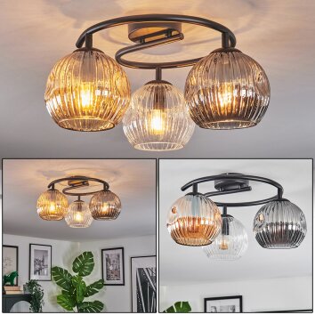 Ripoll Lampa sufitowa, Kula świetlna W kolorze bursztynu, Przezroczysty, Przydymiony, 3-punktowe Ripoll Lampa sufitowa, Kula świetlna W kolorze bursztynu, Przezroczysty, Przydymiony, 3-punktowe