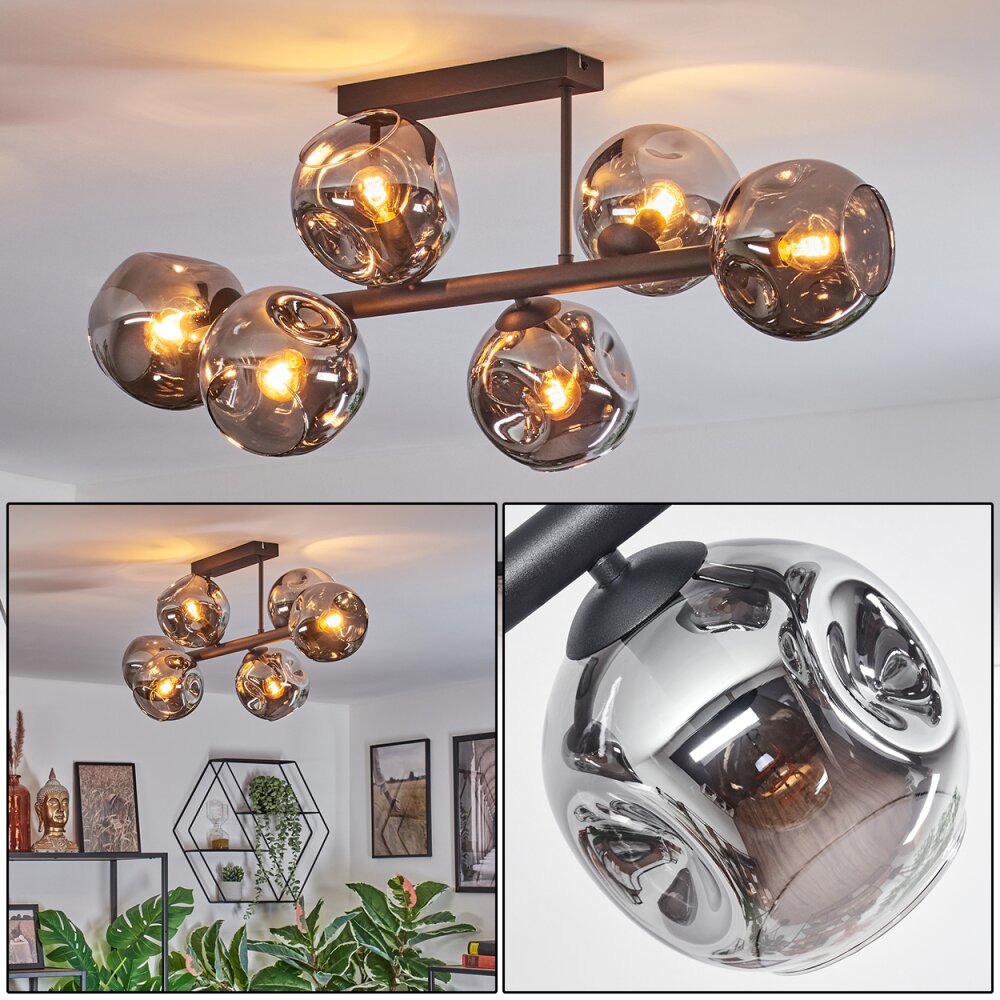 Ripoll Lampa sufitowa, Kula świetlna Przydymiony, 6-punktowe main product photo