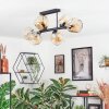 Ripoll lampa sufitowa, kula świetlna bursztynowy, 6-punktowe