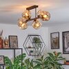 Ripoll Lampa sufitowa, Kula świetlna W kolorze bursztynu, 6-punktowe