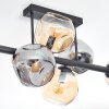 Ripoll lampa sufitowa, kula świetlna bursztynowy, przydymiony, 6-punktowe