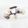 Ripoll Lampa sufitowa, Kula świetlna W kolorze bursztynu, Przydymiony, 6-punktowe