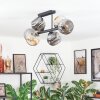 Ripoll Lampa sufitowa, Kula świetlna W kolorze bursztynu, Przydymiony, 6-punktowe