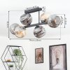 Ripoll Lampa sufitowa, Kula świetlna W kolorze bursztynu, Przydymiony, 6-punktowe