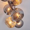 Ripoll Lampa sufitowa, Kula świetlna W kolorze bursztynu, Przydymiony, 6-punktowe