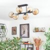 Ripoll lampa sufitowa, kula świetlna bursztynowy, 6-punktowe