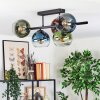Koyoto lampa sufitowa, kula świetlna niebeieski, zielony, przezroczysty, miedziany, 5-punktowe