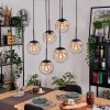 Gastor Lampa wisząca, Kula świetlna, Lampa wisząca Czarny, 6-punktowe