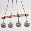 Ripoll Lampa wisząca, Kula świetlna, Lampa wisząca Ecru, Czarny, 4-punktowe