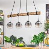 Ripoll lampa wisząca, kula świetlna, lampa wisząca kolory naturalne, czarny, 4-punktowe