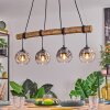 Ripoll lampa wisząca, kula świetlna, lampa wisząca kolory naturalne, czarny, 4-punktowe