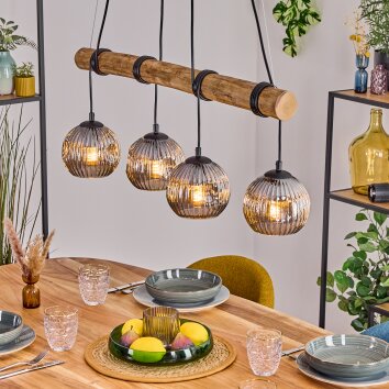 Ripoll Lampa wisząca, Kula świetlna, Lampa wisząca Ecru, Czarny, 4-punktowe Ripoll Lampa wisząca, Kula świetlna, Lampa wisząca Ecru, Czarny, 4-punktowe
