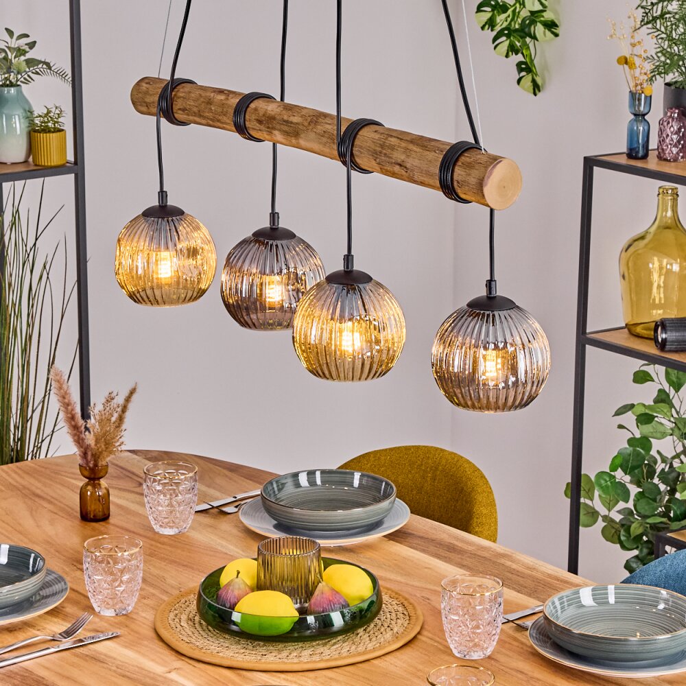 Ripoll Lampa wisząca, Kula świetlna, Lampa wisząca Ecru, Czarny, 4-punktowe main product photo