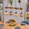 Ripoll Lampa wisząca, Kula świetlna, Lampa wisząca Ecru, Czarny, 4-punktowe