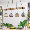 Ripoll lampa wisząca, kula świetlna, lampa wisząca kolory naturalne, czarny, 4-punktowe