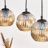 Ripoll Lampa wisząca, Kula świetlna, Lampa wisząca Ecru, Czarny, 4-punktowe