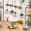 Koyoto Lampa wisząca, Kula świetlna, Lampa wisząca Ecru, Czarny, 4-punktowe