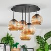 Ripoll lampa sufitowa, kula świetlna bursztynowy, 5-punktowe