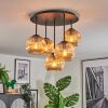 Ripoll Lampa sufitowa, Kula świetlna W kolorze bursztynu, 5-punktowe