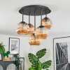 Ripoll Lampa sufitowa, Kula świetlna W kolorze bursztynu, 5-punktowe