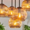 Ripoll Lampa sufitowa, Kula świetlna W kolorze bursztynu, 5-punktowe