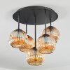 Ripoll Lampa sufitowa, Kula świetlna W kolorze bursztynu, 5-punktowe