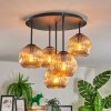 Ripoll Lampa sufitowa, Kula świetlna W kolorze bursztynu, 5-punktowe